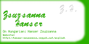zsuzsanna hanser business card